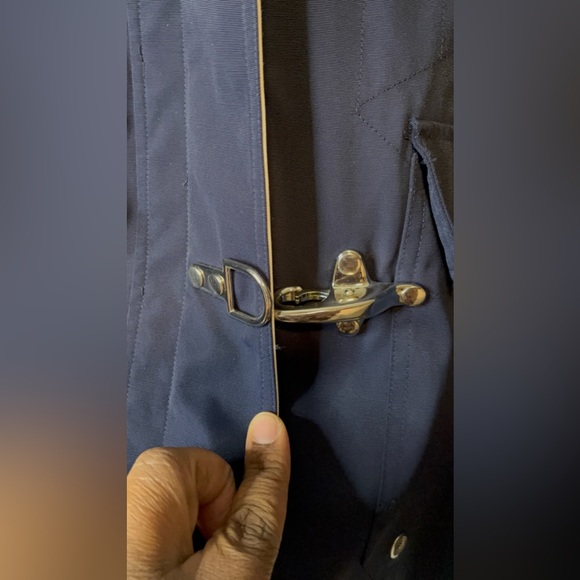 Vtg RALPH LAUREN Navy Blue Short Fireman Clasp Hook Nautical Nylon Jacket Sz 3x - Picture 11 of 13